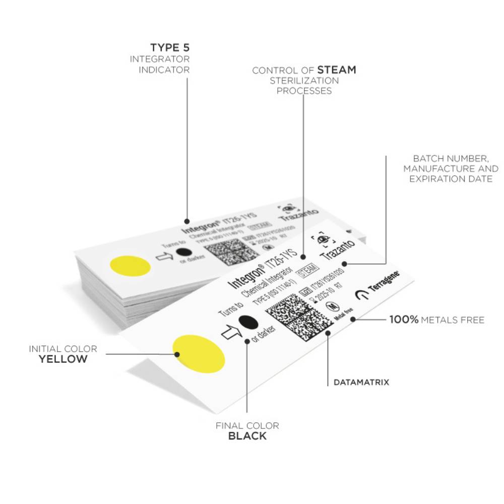 Terragene Chemical Integrator Indicator Strips for Steam Sterilization-Type5