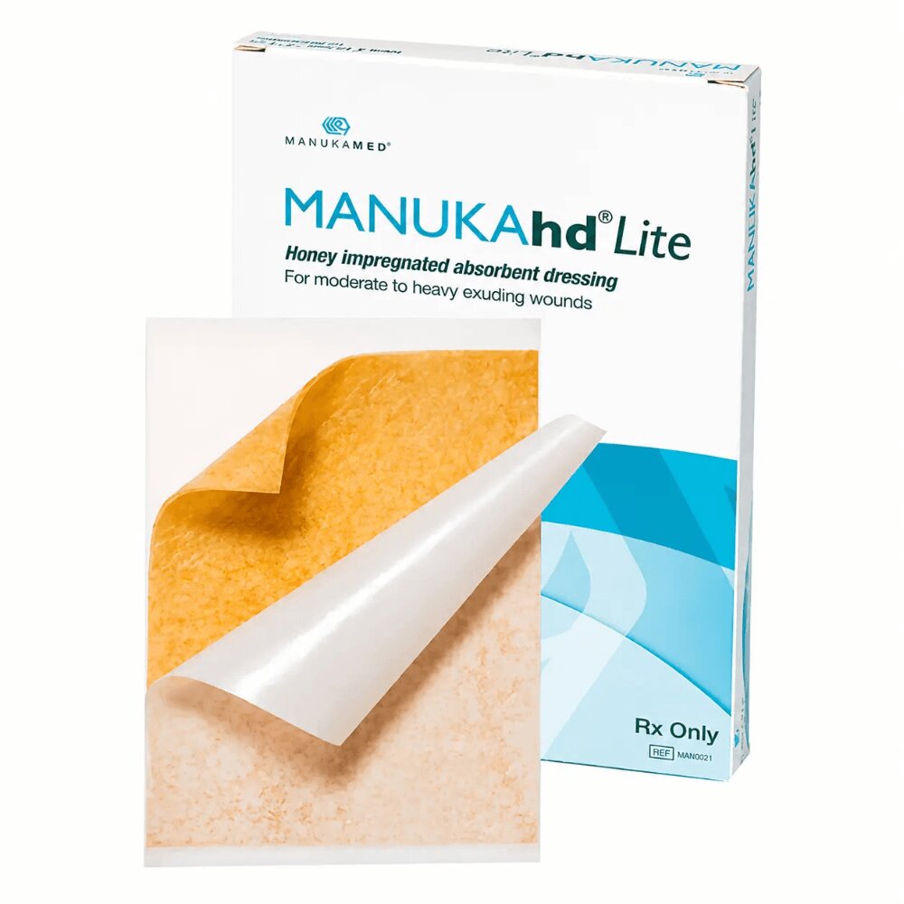 Manuka-hd lite, Sterile Honey Wound Dressing, 5*5 cm