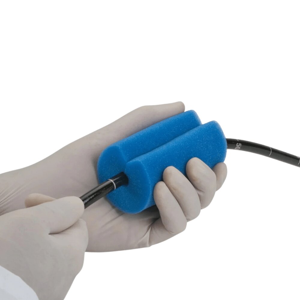 Endoscope Sponge Brush with Enzymatic Detergent, Blue