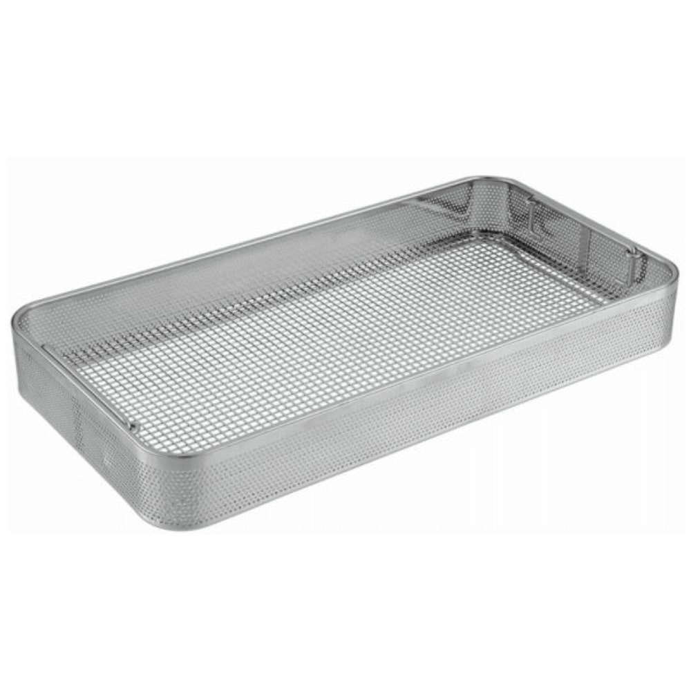 Stainless Steel Tray Basket, Flat Base, 480 x 250 x 50 mm
