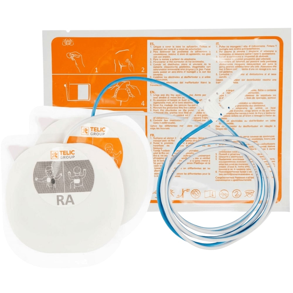 Defibrillator Electrodes - AED Pads Set Compatible with Schiller - Paediatric - Preconnected