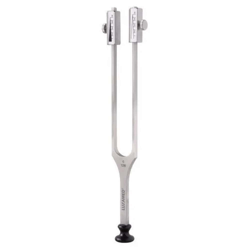 Tuning Fork, Stainless Steel, with Foot and Damper, Rydel-Seiffer Design