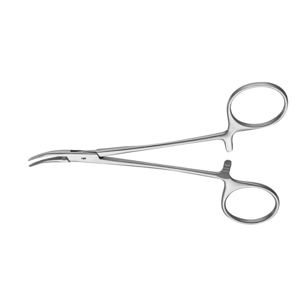 Halsted-Mosquito Micro Hemostatic Forceps, Serrated, Curved, 12.5 cm