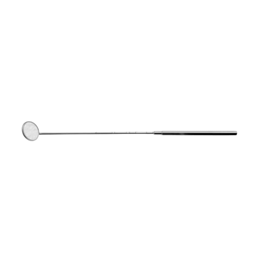 Laryngeal Mirror with Handle, Rhodium, Fig. 3, Ø 16 mm