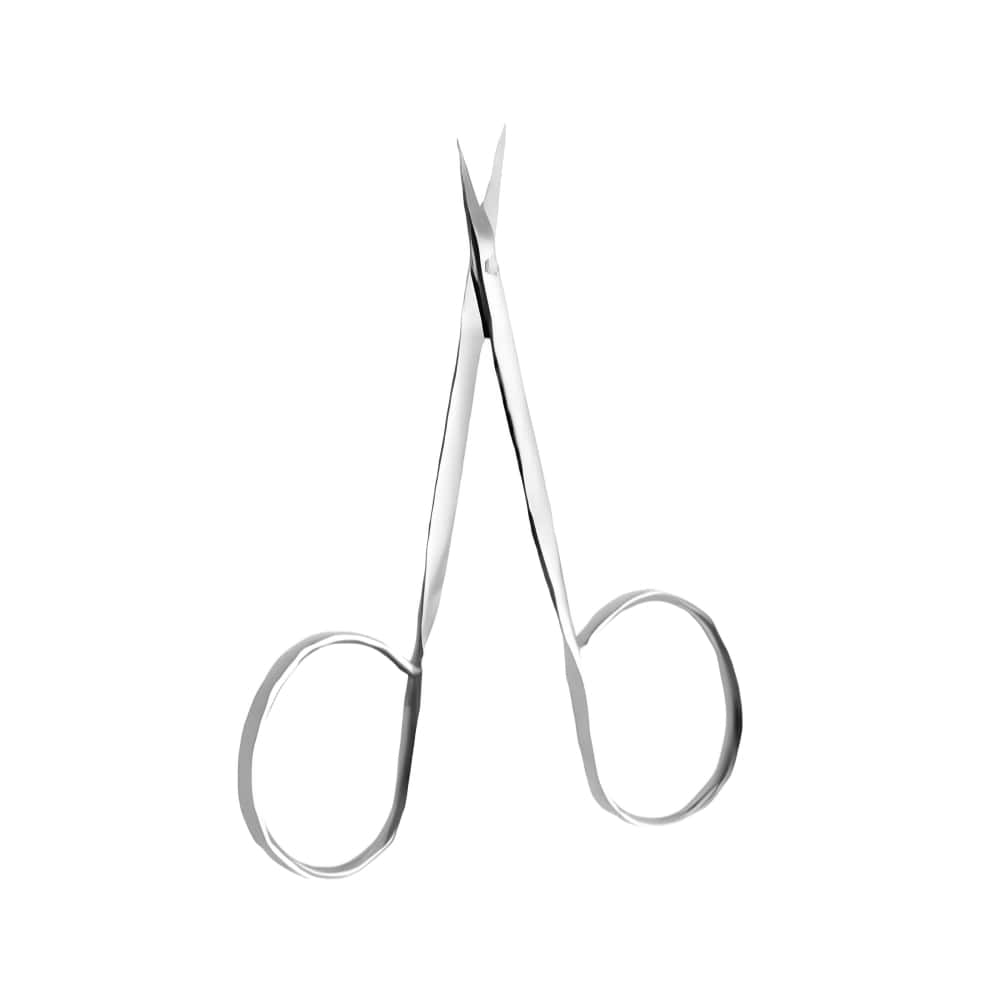 Iris Scissors, Curved, Made from Steel Tape, 10 cm