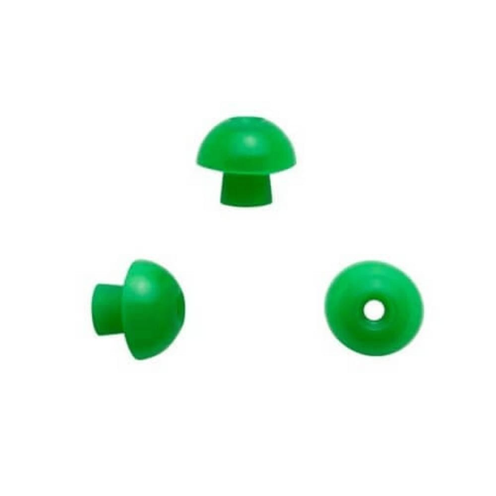 Disposable ADI Mushroom Shaped Ear Tips, Green, 13 mm