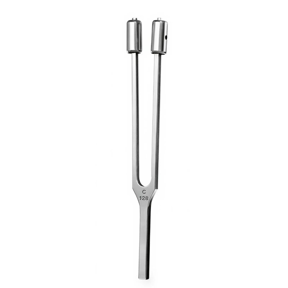 Hartmann Tuning Fork with Weights, Stainless Steel, 128 Hz
