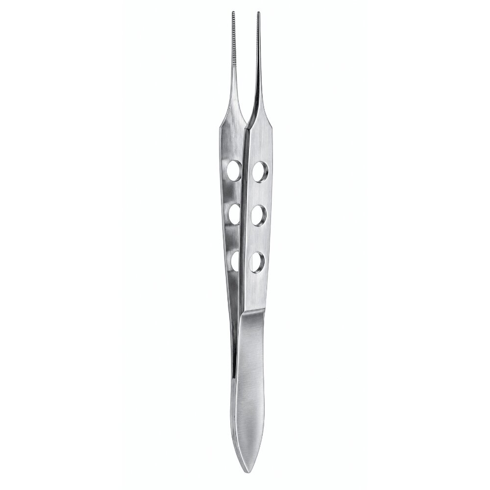 Bishop Harman Iris Forceps, Serrated, 0.5 mm 