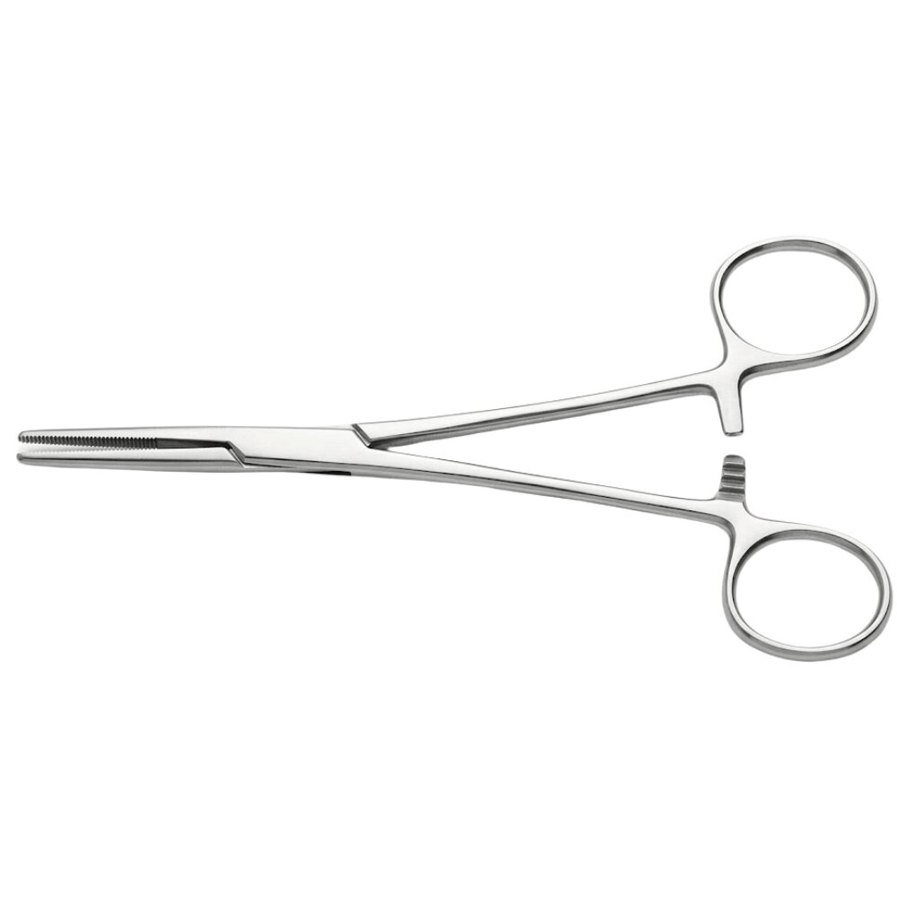 Kelly Haemostatic Forceps, Straight, Serrated, 14 cm
