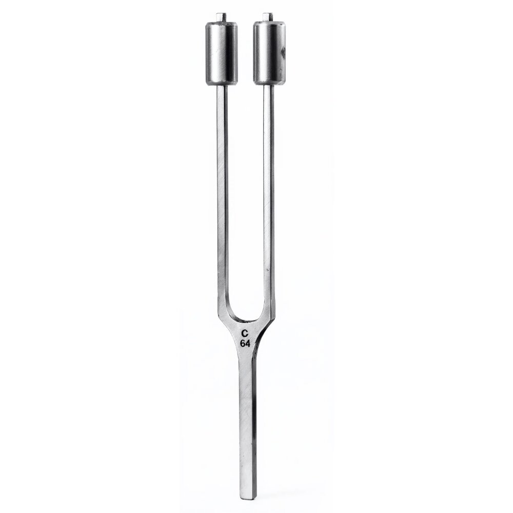 Hartmann Tuning Fork with Weights, Stainless Steel, 64 Hz
