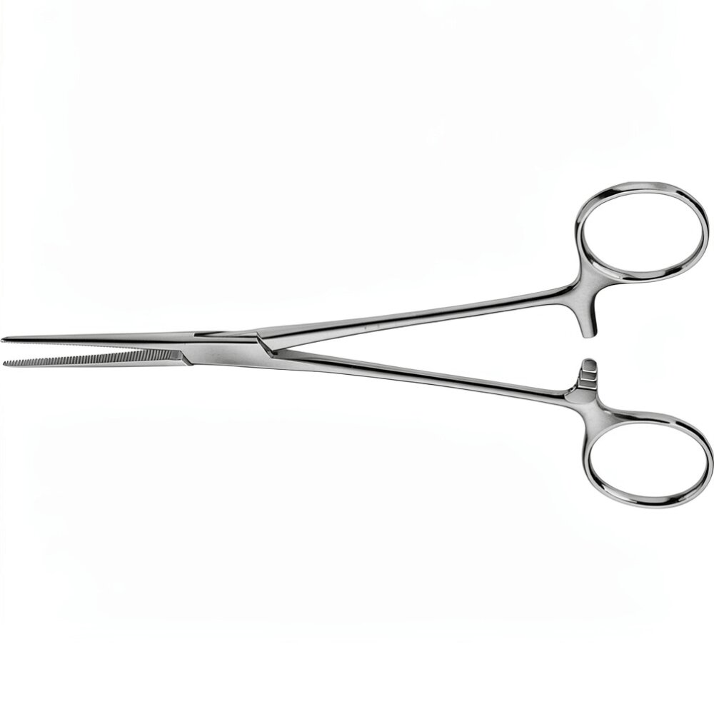 Crile Delicate Haemostatic Forceps, Straight, Serrated, Manning Surgical, 160 mm 