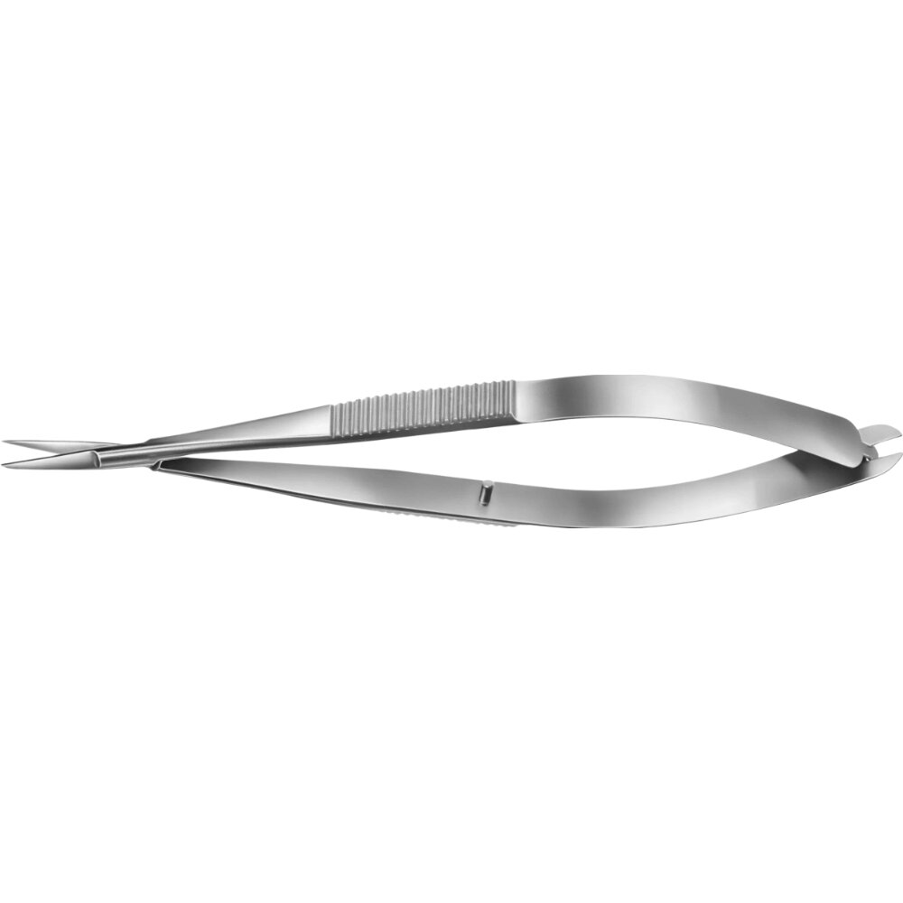 Noyes Micro Scissors, Spring Type, Flat Handle, 125 mm