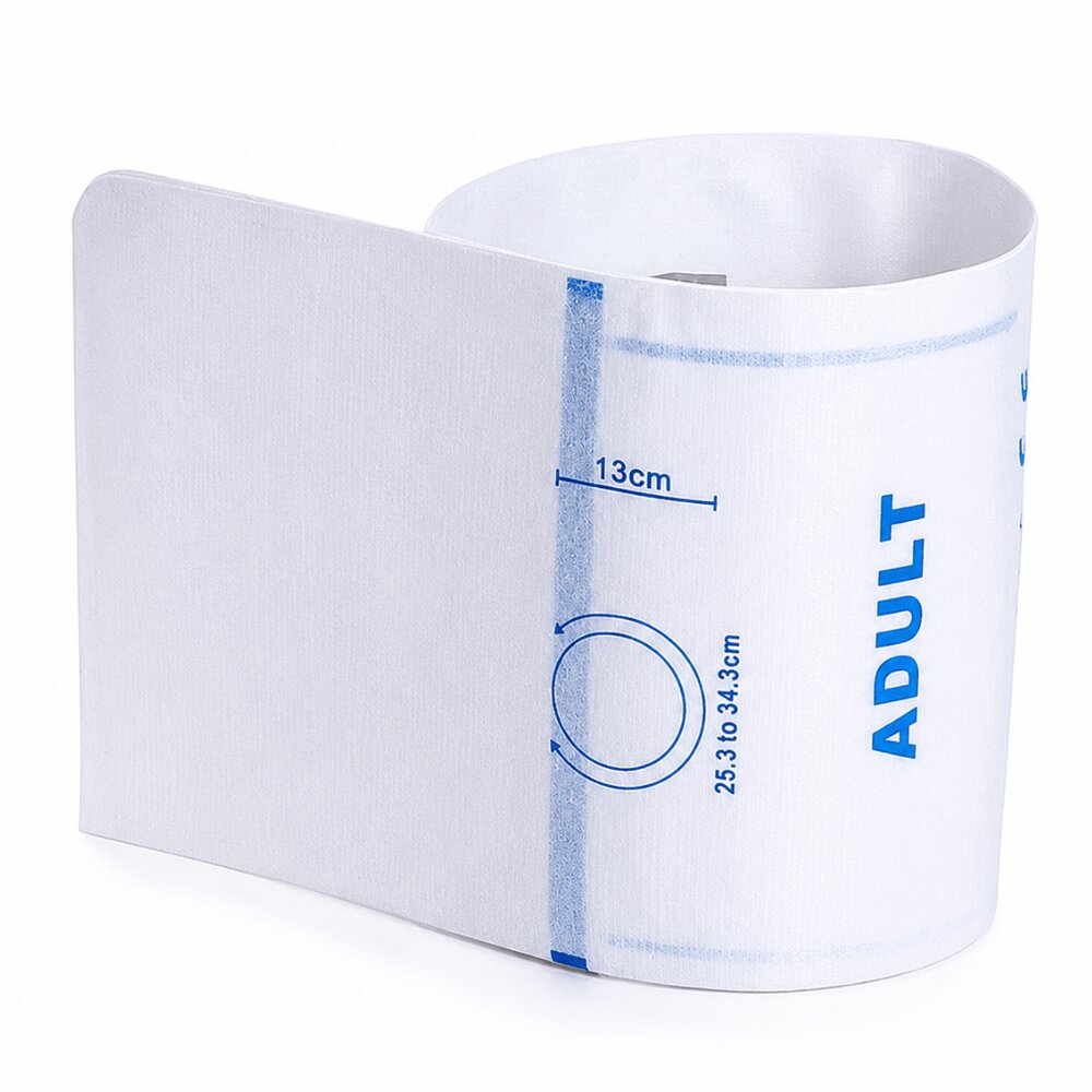 NIBP Disposable Cuff, Latex Free, Double Tube Bladder, adult, 25-34cm, APK Technologies 