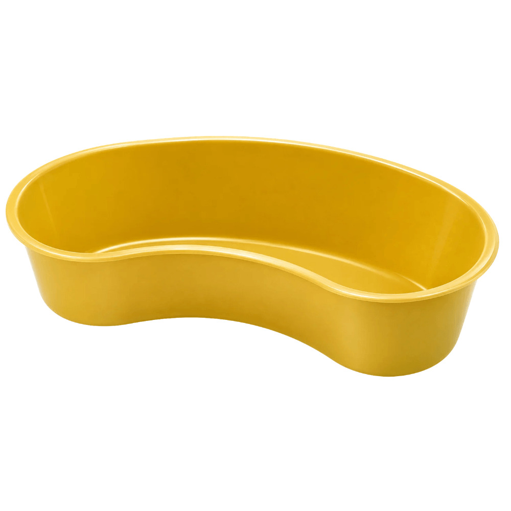 Disposable Kidney Basin, Plastic, for Instruments, Dressings and Clinical Waste, Gold, 800 ml