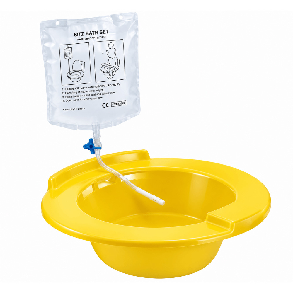 Sitz Bath Set with Water Bag and Tube, Fits Standard Toilet Seat