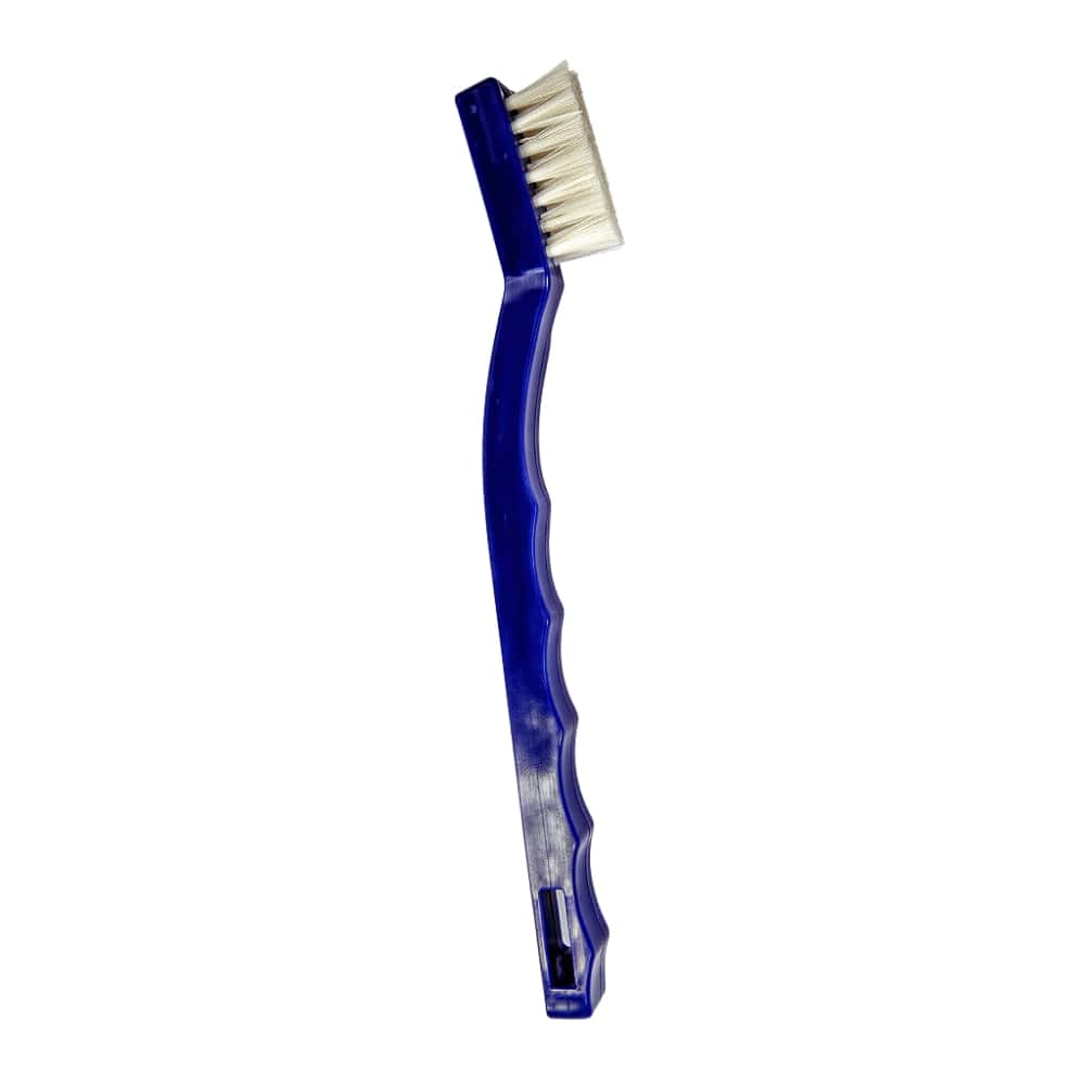 Bristle Brush, Nylon, Tooth Brush Style, Blue, 7 inches