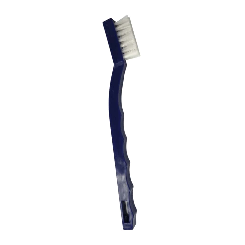 Bristle Brush, Nylon, Tooth Brush Style, Blue, 7 inches