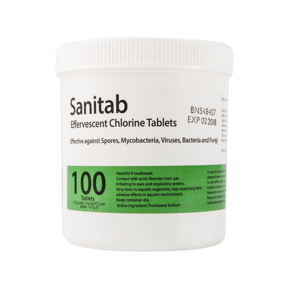 Sanitab Effervescent Chlorine Tabs, 4.72gm