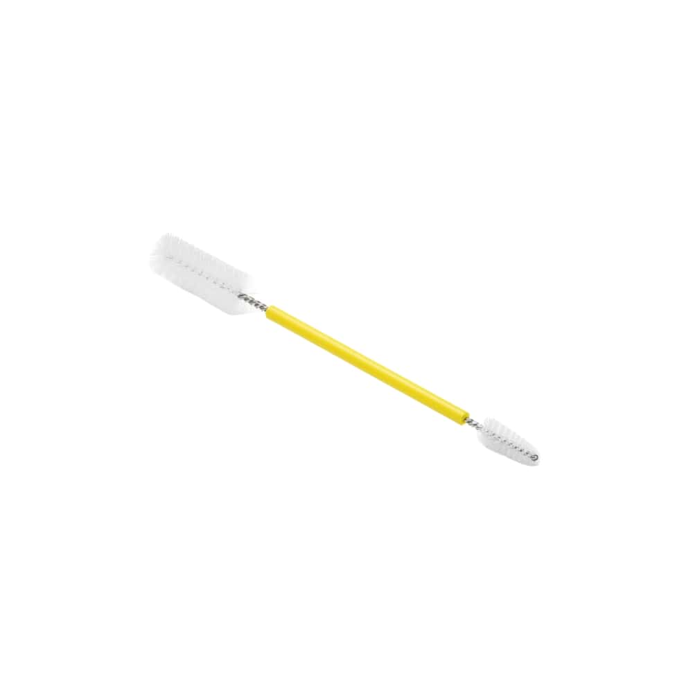 Valve Cleaning Brush White/Yellow Length 15 cm, S.Head 6 * 18 mm, L.Head 10 * 30 mm
