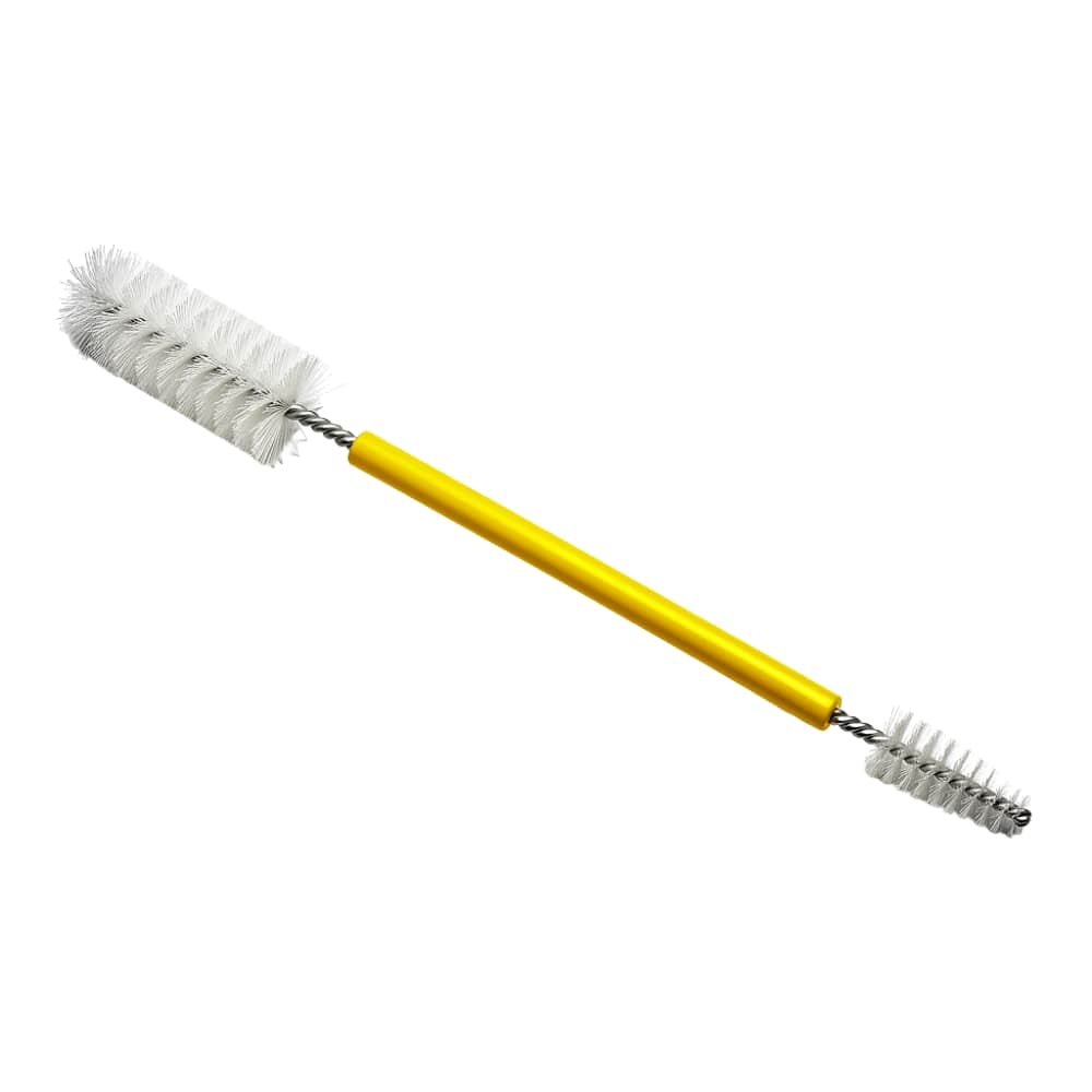 Valve Cleaning Brush White/Yellow Length 15 cm, S.Head 6 * 18 mm, L.Head 10 * 30 mm