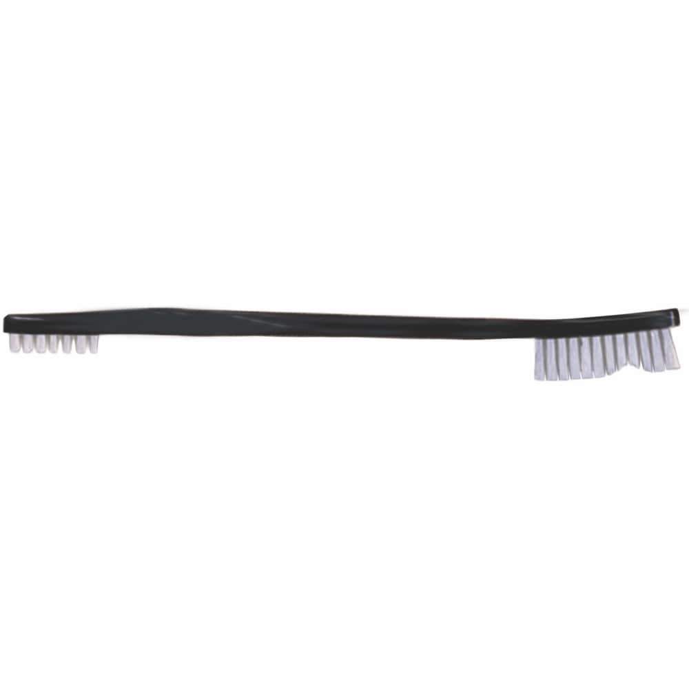 Bristle Brush, Nylon, Double Ended, Soft/Hard, Black, 7"