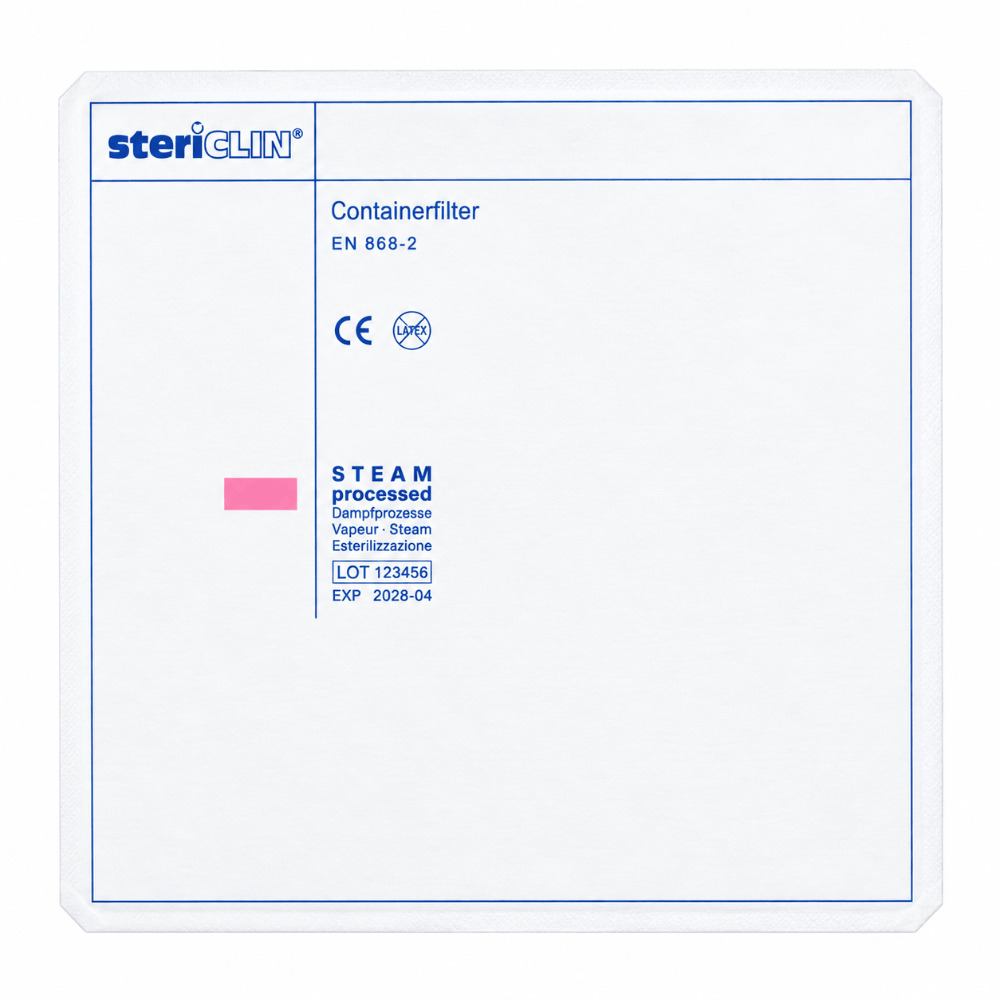 Container Filter Paper with Steam Indicator, Square, 230 mm * 230 mm