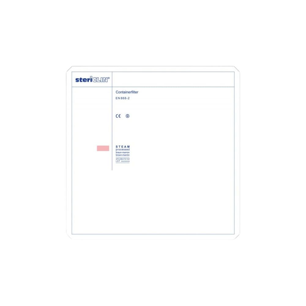 Container Filter Paper with Steam Indicator, Square, 230 mm * 230 mm