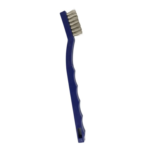 [FBC5-T004] Bristle Brush, Stainless Steel, Tooth Brush Style, Blue, 7 inches