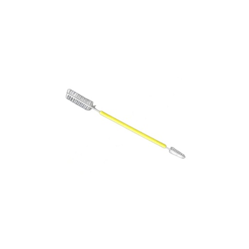 [FBC3000-DV01] Valve Cleaning Brush White/Yellow Length 15cm, S.Head 6*18mm, L.Head 10*30mm