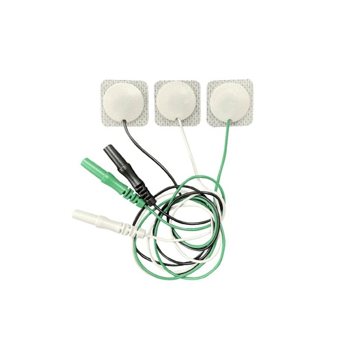 [PN01] ECG Pre-Wired Electrodes Neonatal, Cloth, Solid Gel, Round 22mm, Socket 1.5mm