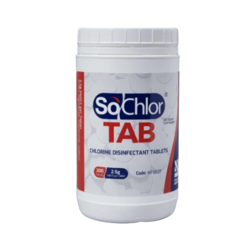 [MFB637] SoChlor Disinfectant Tablets, 2.5 gm, 200 Tablets