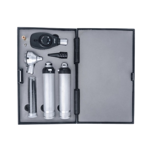 [20.000.420] Fiber Optic  Otoscope, Ophthalmoscope Set, LED Lighting, Plastic Case