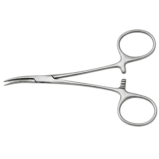 [MS-DE-022] Halsted-Mosquito Delicate Haemostatic Forceps, Serrated, Curved, 12.5 cm
