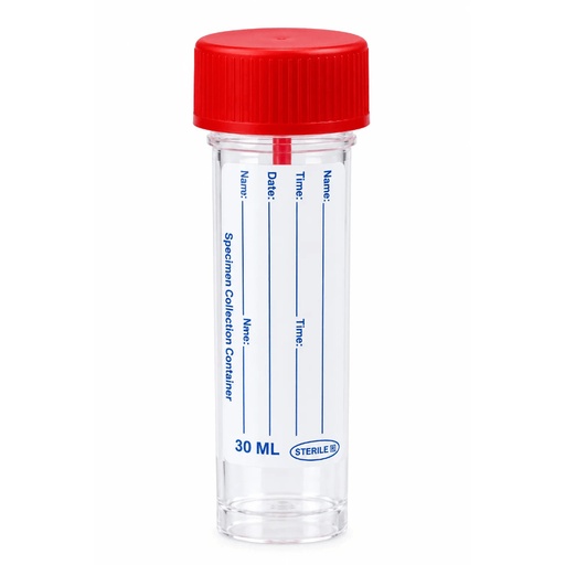 [NG MD-2/1] Disposable Stool Specimen Container with Cap, for Laboratory Sample Collection, 30 ml