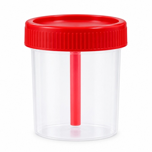 [MD-14/1] Disposable Stool Specimen Container with Cap, for Laboratory Sample Collection, 120 ml