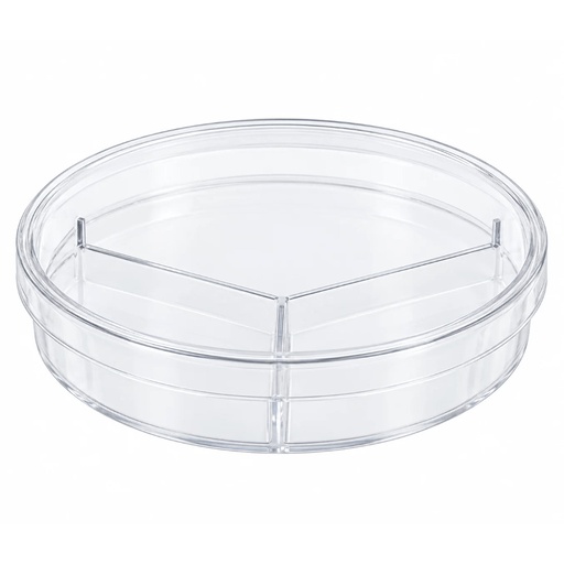 [MD-13] Disposable Petri Dish with Lid, for Microbiology Culture, Three Compartments